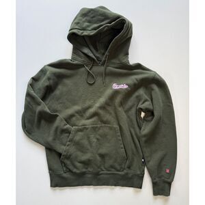 BTS‎ Band Boy With Luv Hoodie Sweatshirt Womens XL Olive Green K-POP Big Hit